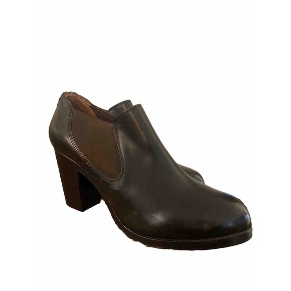 New Ariat 'Geneva' Women's Black Leather Ankle Boots Bootie Sz 10 Slip-on Heeled - Picture 5 of 8